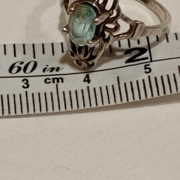 Vintage Art Nouveau/Art Deco Style Sterling Gemstone Ring - Picture 10 of 15